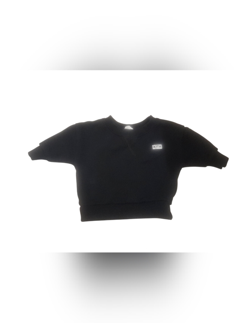 Kith Black Kids Crewneck Sweatshirt with Logo Patch